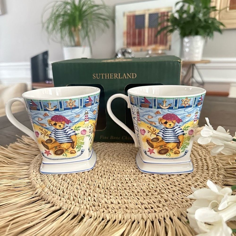 Sailor Bears By Valerie Greeley Sutherland‎ Fine Bone Coffee Tea Mug New